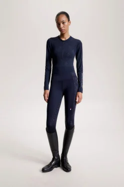 Hot Tommy Hilfiger Equestrian Cologne Reflective Long Sleeve 1/4 Zip Training Top Women Tops & T-shirts