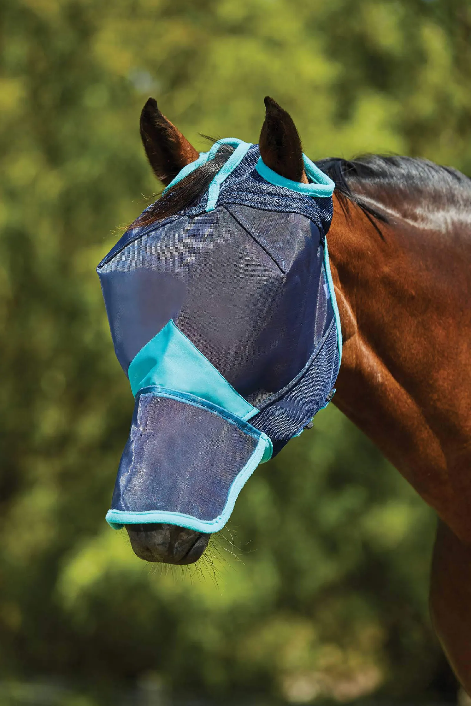 Fashion Comfitec Deluxe Fine Mesh Mask with Nose Fly Masks & Fringes|Fly Masks & Fringes